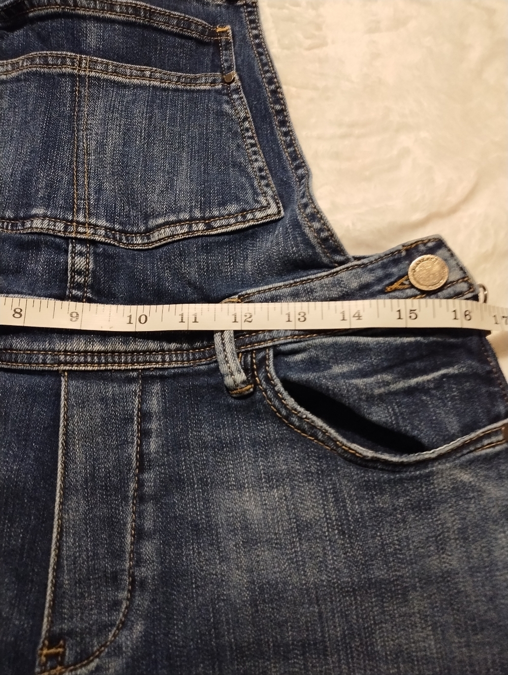 Blank NYC Women's  Blue Denim Relaxed Overalls - Picture 3 of 5